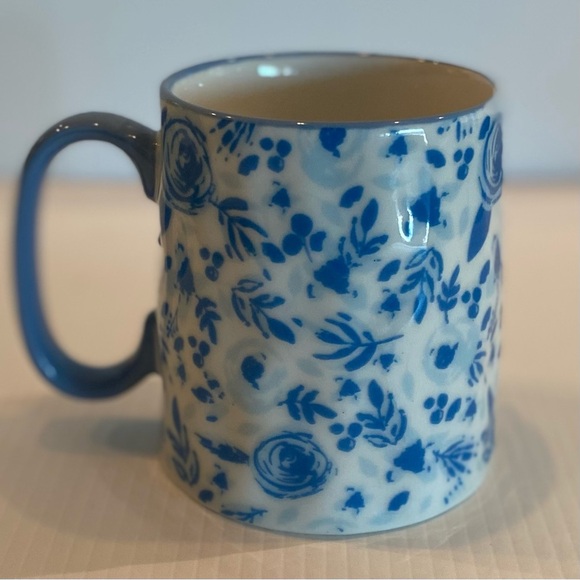 Blue Flowers Coffee Tea Mug Cup 14 Oz By 10 Strawberry Street Bella Floral - Picture 4 of 11